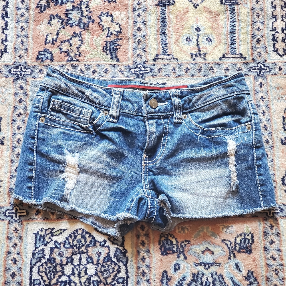 Standards & Practices Distressed Denim Shorts 25 - image 4
